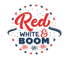 red white boom fourth of july profile